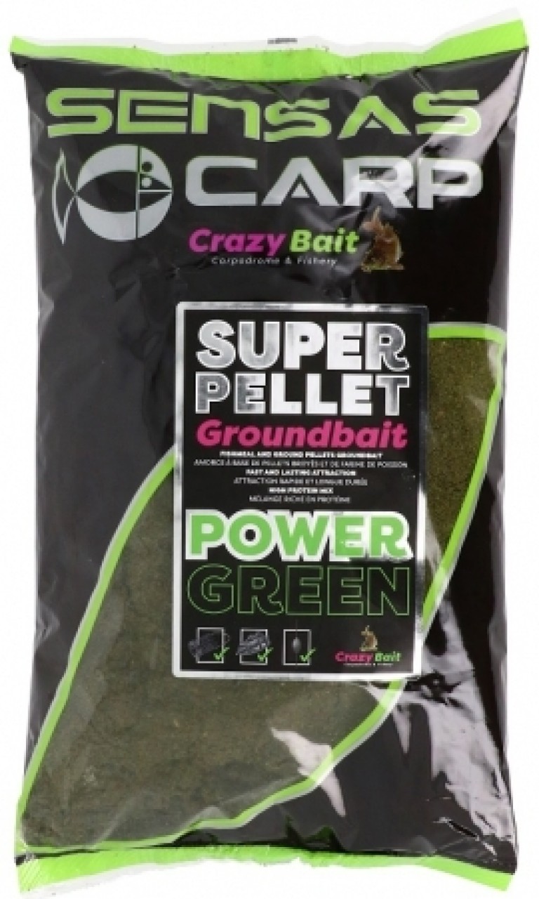 Sensas Crazy Bait Super Pellet Power Green 