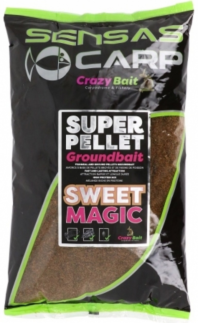 Sensas Crazy Bait Super Pellet Groundbait Sweet Magic 