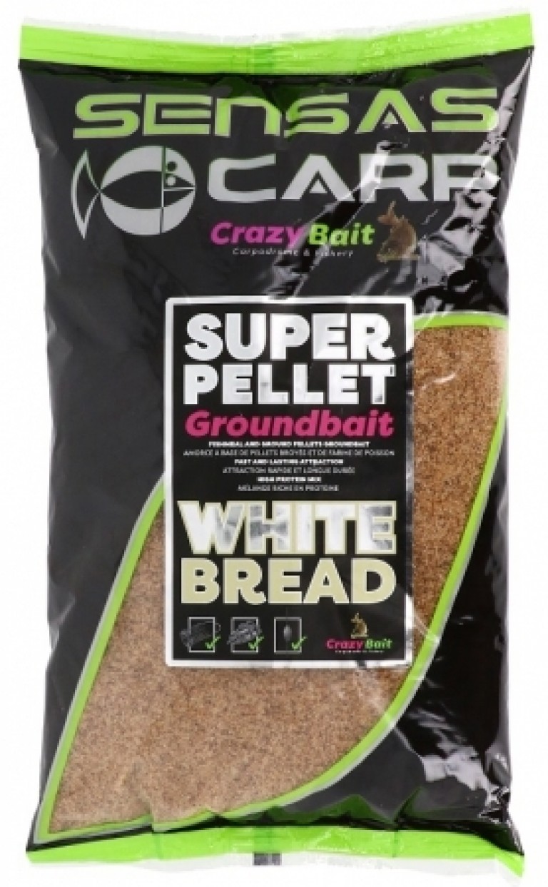 Sensas Crazy Bait Super Pellet Groundbait White Bread 