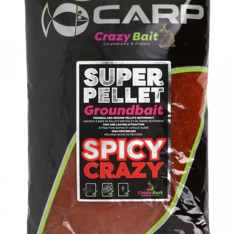 Sensas Crazy Bait Super Pellet Groundbait Spicy 