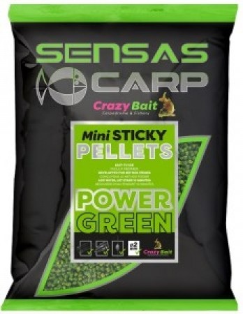 Sensas Crazy Bait Mini Sticky Pellets Power Green 