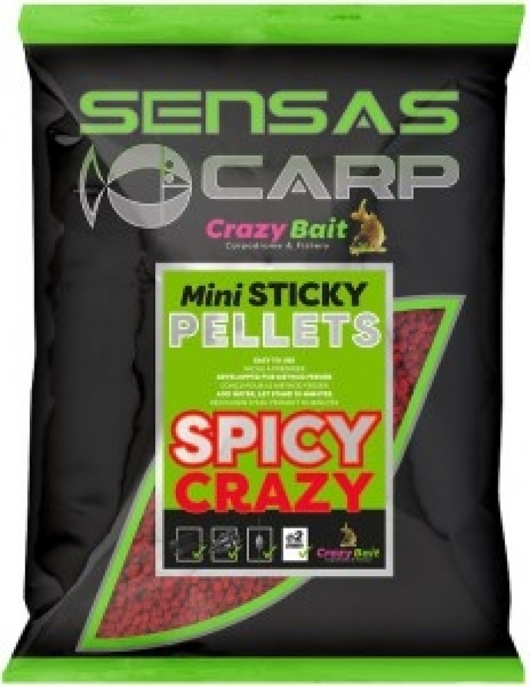 Sensas Crazy Bait Mini Sticky Pellets Spicy 