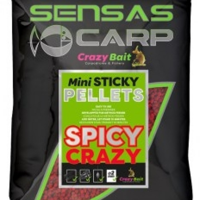 Sensas Crazy Bait Mini Sticky Pellets Spicy 